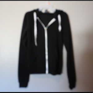 SWS Zipped-up Black Hoodie (Black)